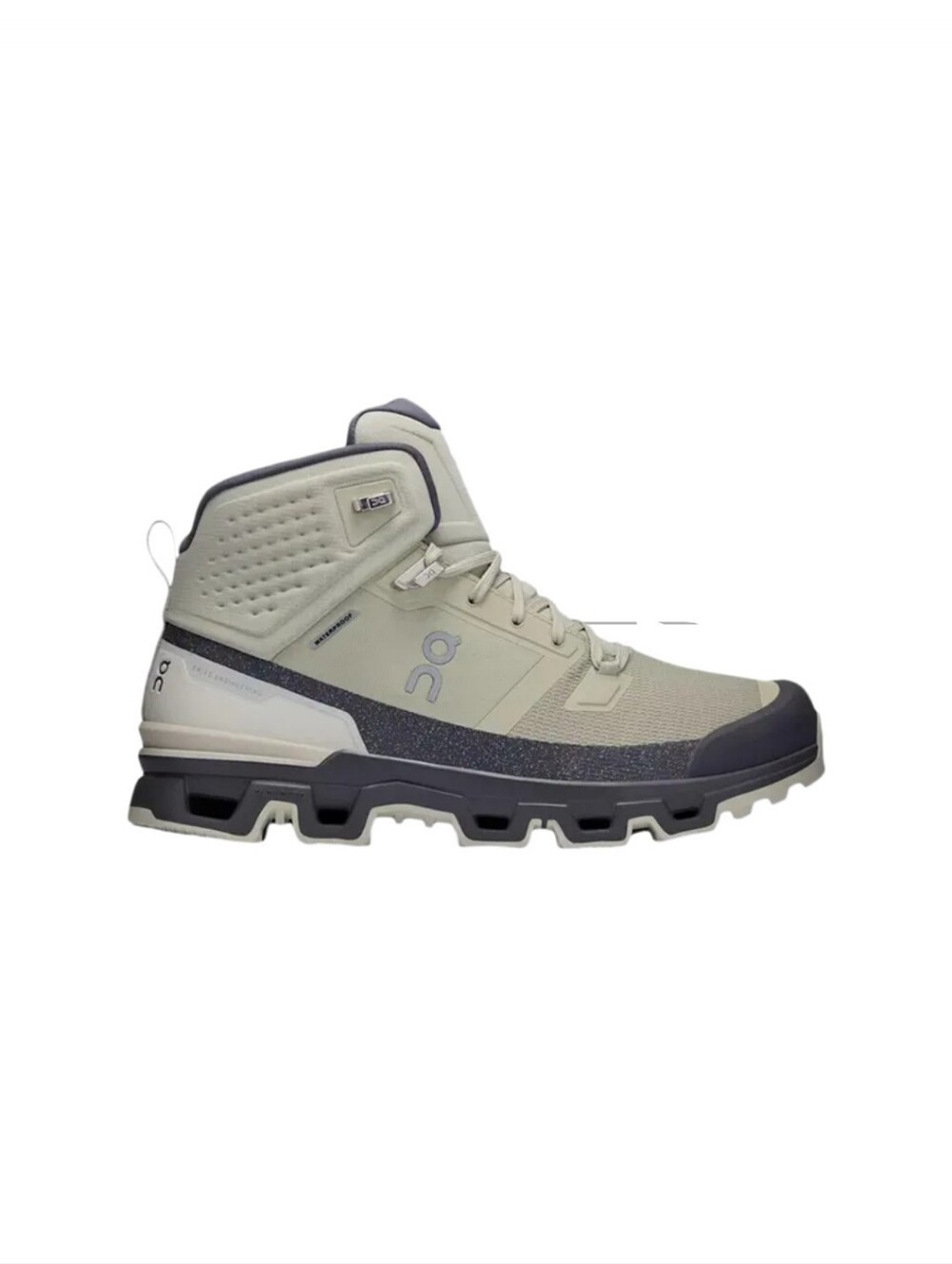 Size 7.5M-On Cloudrock 2 Waterproof men's Hiking Boots Chalk/Eclipse 63.97666
